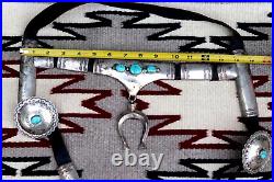 OLD PAWN NAVAJO HEADSTALL TURQUOISE Sterling Silver horse equestrian Western