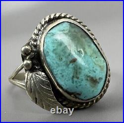 OLD PAWN Vintage Navajo Native American Sterling Silver Turquoise Ring Lot Of 6