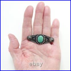 Old Fred Harvey Era Navajo Pin Brooch Oval Turquoise Satellite Raindrops Buttons