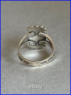 Old Pawn Navajo Sterling Silver and Turquoise Ring Size 6