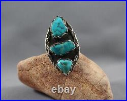 Old Pawn Navajo Turquoise Ring Size 6