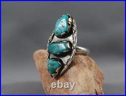 Old Pawn Navajo Turquoise Ring Size 6
