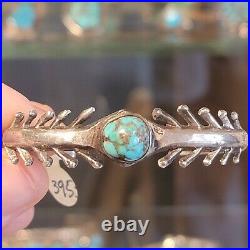 Old Pawn Navajo Turquoise Sterling Silver Cuff Bracelet