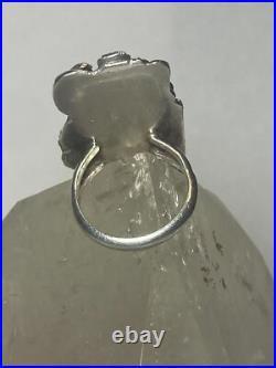 Onyx ring long Navajo sterling silver women girls