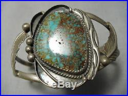 Opulent Vintage Navajo Royston Turquoise Sterling Silver Bracelet Old