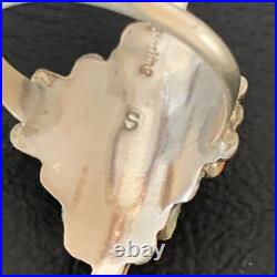Orange Spiny Oyster Cluster Navajo Sterling Silver Ring Size 7.5 11926 Orange Spiny Oyster Cluster Navajo Sterling Silver Ring Size 7.5 11926