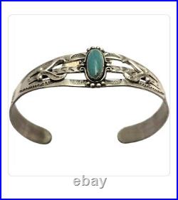 Original Trading Post Sticker Vintage Navajo Sterling Silver Turquoise Bracelet Original Trading Post Sticker Vintage Navajo Sterling Silver Turquoise Bracelet