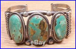 Oscar Alexius Navajo Sterling Silver Turquoise Bracelet 220DEJI-5