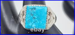 Pauline Nelson Navajo Amazing Sterling Silver Turquoise Mens Ring Size 13