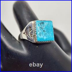 Pauline Nelson Navajo Amazing Sterling Silver Turquoise Mens Ring Size 13