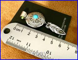 Pendent by Gary Nez Feather Shield Sterling Silver