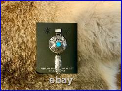 Pendent by Gary Nez Feather Shield Sterling Silver