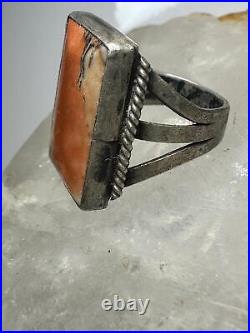 Petrified Wood ring Navajo size 5.50 sterling silver