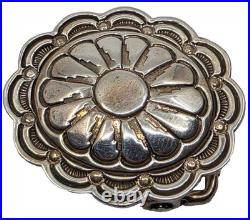 Phillip Guerro Navajo Sterling Silver Belt Buckle