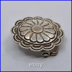 Phillip Guerro Navajo Sterling Silver Belt Buckle