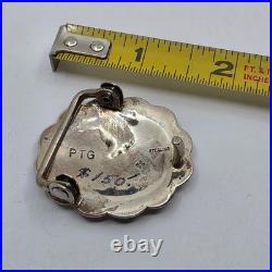 Phillip Guerro Navajo Sterling Silver Belt Buckle