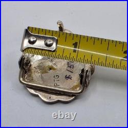 Phillip Guerro Navajo Sterling Silver Belt Buckle
