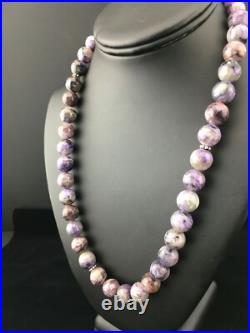 Purple Charoite Navajo Sterling Silver Necklace 20 1777