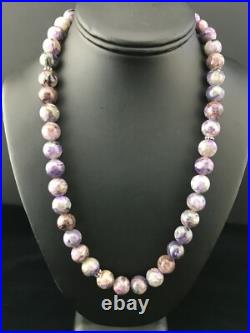 Purple Charoite Navajo Sterling Silver Necklace 20 1777