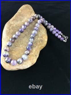 Purple Charoite Navajo Sterling Silver Necklace 20 1777