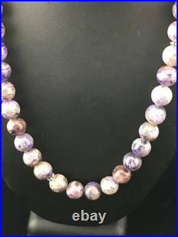Purple Charoite Navajo Sterling Silver Necklace 20 1777