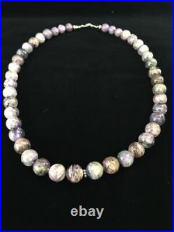 Purple Charoite Navajo Sterling Silver Necklace 20 1777