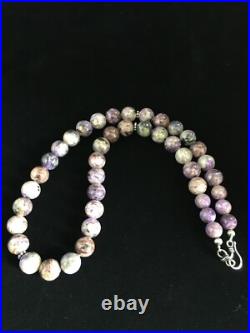 Purple Charoite Navajo Sterling Silver Necklace 20 1777