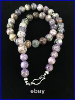 Purple Charoite Navajo Sterling Silver Necklace 20 1777