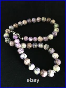 Purple Charoite Navajo Sterling Silver Necklace 20 1777
