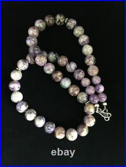 Purple Charoite Navajo Sterling Silver Necklace 20 1777