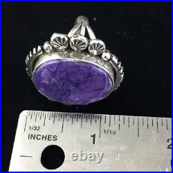 Purple Charoite Navajo Sterling Silver Ring Size 9 10109