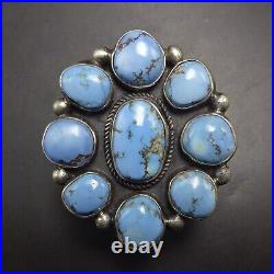 RANDALL ENDITO Navajo GOLDEN HILLS TURQUOISE CLUSTER Sterling Silver RING size 7