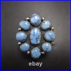 RANDALL ENDITO Navajo GOLDEN HILLS TURQUOISE CLUSTER Sterling Silver RING size 7