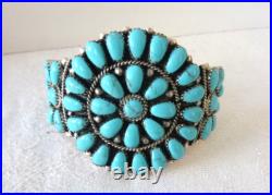 RARE Navajo Julianna Williams Turquoise Cuff Bracelet 925 Sterling Silver NWT
