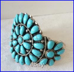 RARE Navajo Julianna Williams Turquoise Cuff Bracelet 925 Sterling Silver NWT