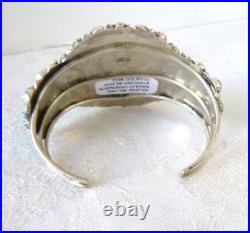 RARE Navajo Julianna Williams Turquoise Cuff Bracelet 925 Sterling Silver NWT