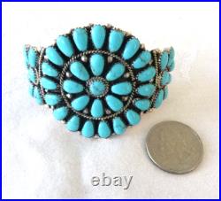 RARE Navajo Julianna Williams Turquoise Cuff Bracelet 925 Sterling Silver NWT