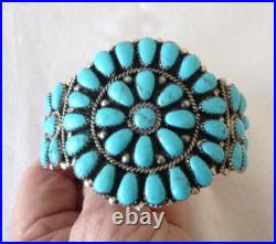 RARE Navajo Julianna Williams Turquoise Cuff Bracelet 925 Sterling Silver NWT
