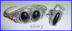 Rare Justin Morris & L. Ramone Navajo Sterling Silver Bracelet, Ring Master Work