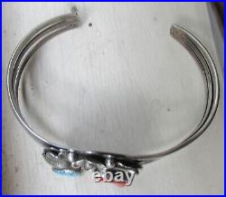 Richard Begay Navajo Sterling Cuff Bracelet, 6 1/2 Inches Wearable