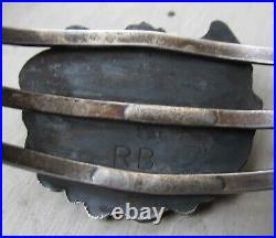 Richard Begay Navajo Sterling Cuff Bracelet, 6 1/2 Inches Wearable