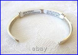 Rick Tolino Navajo Cuff Bracelet White Buffalo Opal Inlay Sterling Silver NWT