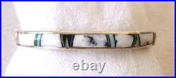 Rick Tolino Navajo Cuff Bracelet White Buffalo Opal Inlay Sterling Silver NWT