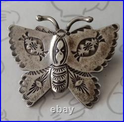 Sara Platero Butterfly Hair Clip Vintage Sterling Silver Navajo