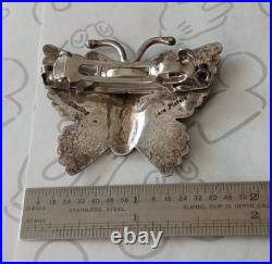 Sara Platero Butterfly Hair Clip Vintage Sterling Silver Navajo