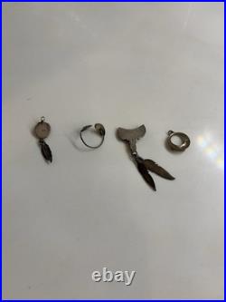 Set Of Vintage Native American Jewelry Stamped Backs