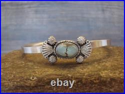 Small Native American Sterling Silver & Sonoran Turquoise Bracelet