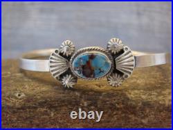 Small Native American Sterling Silver & Sonoran Turquoise Bracelet