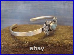 Small Native American Sterling Silver & Sonoran Turquoise Bracelet