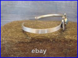 Small Native American Sterling Silver & Sonoran Turquoise Bracelet
